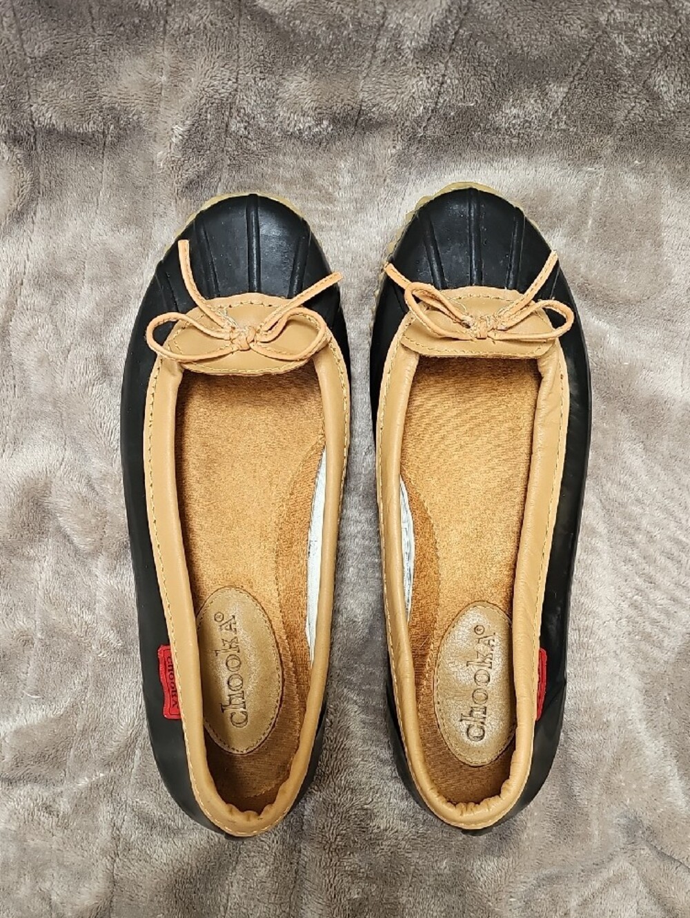 Chooka Women's Duck Skimmer waterproof rain boat slip-on shoes - Picture 7 of 9